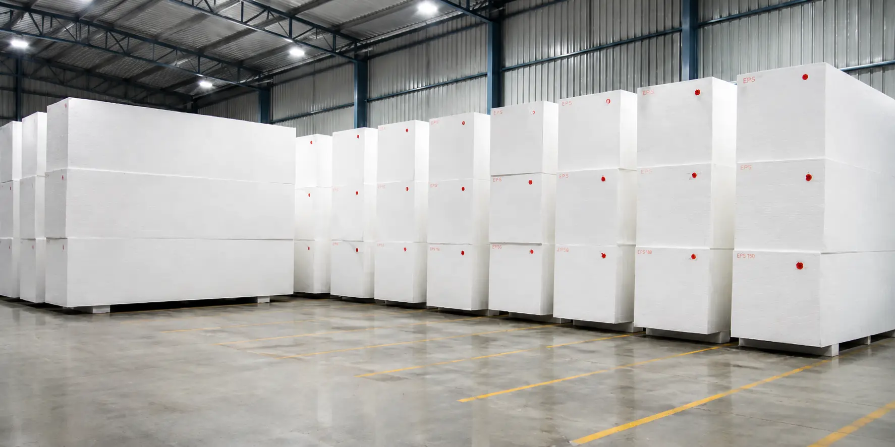 Parque industrial da Isoplac para fabricação de produtos em EPS
